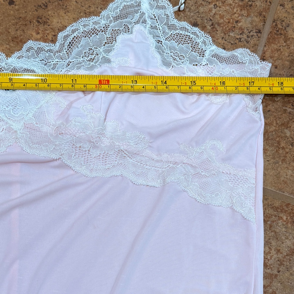 Natori Womens Teddy Silky Lingerie Romper Large L Pink Lace Trim Romantic Femini - Picture 4 of 9